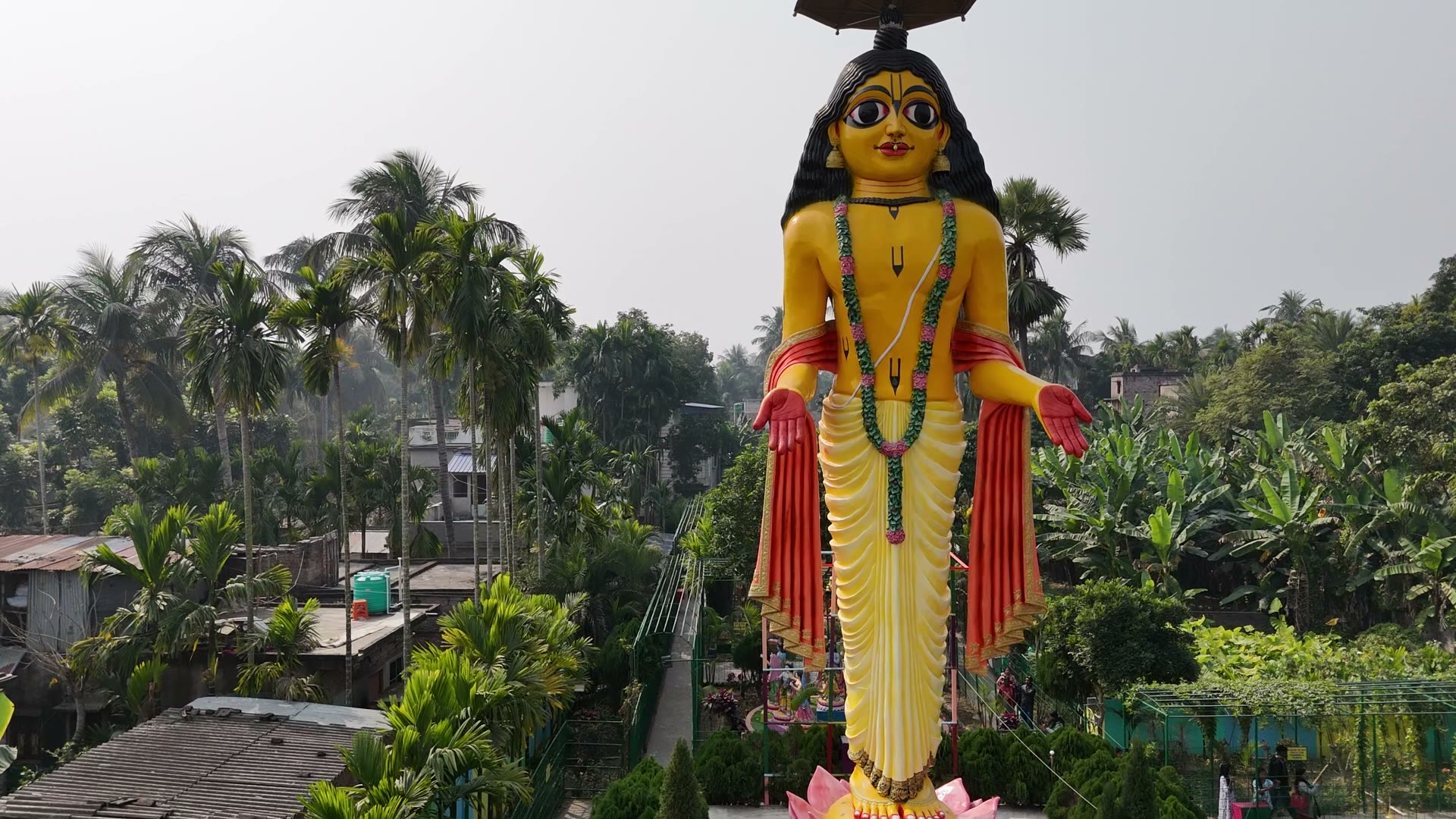 Panoramic aerial of Narahari Dham