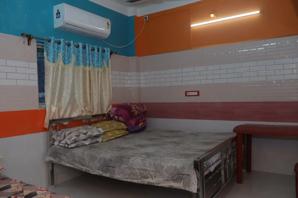 Guest room at Narahari Dham ashram campus