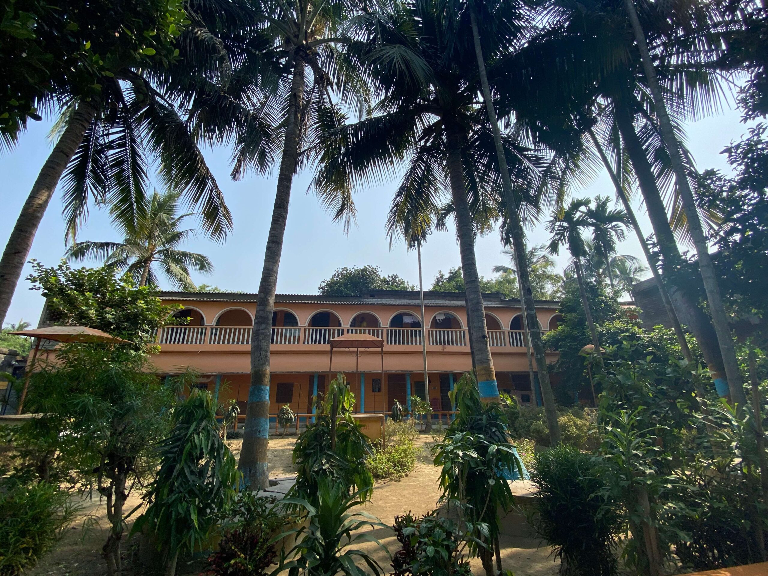 Comfortable guest room at Narahari Dham