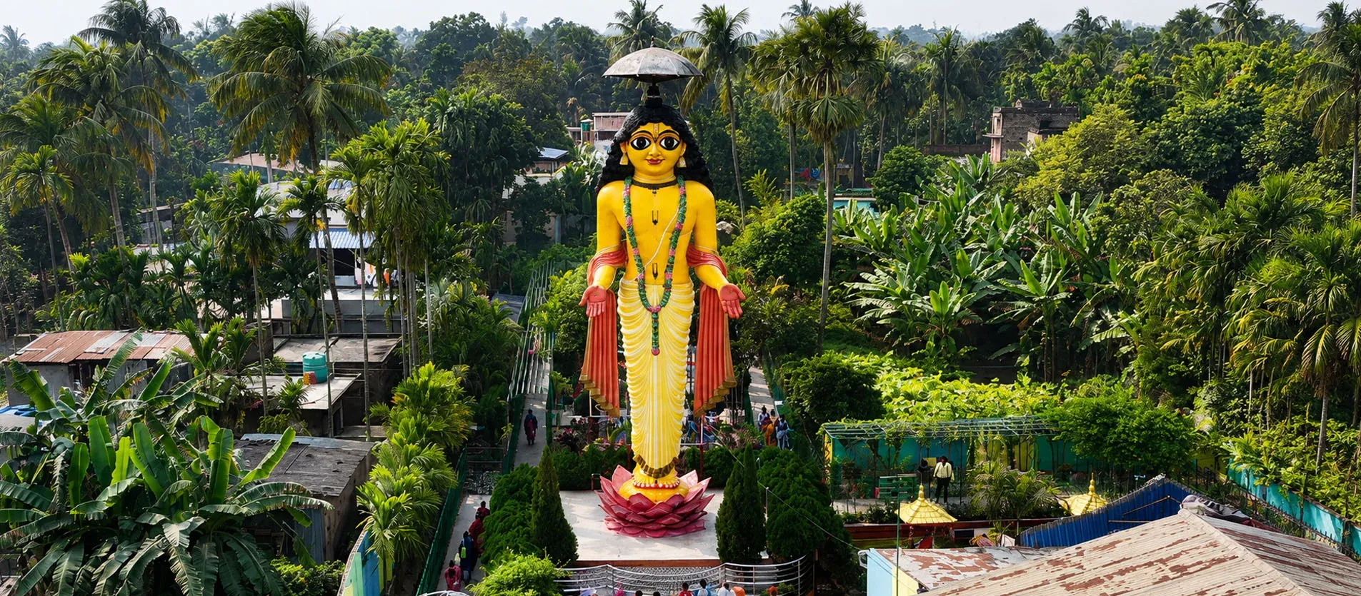 Sri Sri Gour Nitai Deities inside Narahari Dham Altar